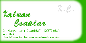 kalman csaplar business card